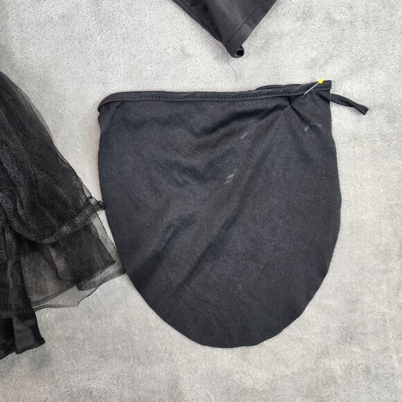 Girls Black & White Scary Skeleton Halloween Costume Dress Size M 7-10 - Picture 6 of 9